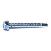 MIDWEST FASTENER Self-Drilling Screw, #12 x 2 in, Zinc Plated Steel Hex Head Hex Drive, 100 PK 03302